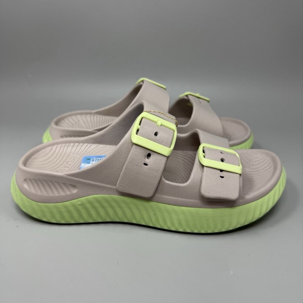 KuaiLu Recovery Sandals Green Sz Women's 9 Orthotic Thick Cushion Sport Slides